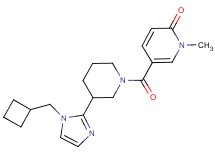 5-({3-[1-(cyclobutylmethyl)-1H-imidazol-2-yl]-1-piperidinyl}carbonyl)-1-methyl-2(1H)-pyridinone