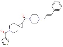 1-({4-[(2E)-3-phenyl-2-propen-1-yl]-1-piperazinyl}carbonyl)-6-(3-thienylcarbonyl)-6-azaspiro[2.5]octane
