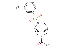 (1S*,5R*)-3-acetyl-6-[(3-methylphenyl)sulfonyl]-3,6-diazabicyclo[3.2.2]nonane