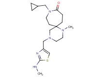 9-(cyclopropylmethyl)-1-methyl-4-{[2-(methylamino)-1,3-thiazol-4-yl]methyl}-1,4,9-triazaspiro[5.6]dodecan-10-one