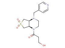 3-[(4aS*,7aR*)-6,6-dioxido-4-(4-pyridinylmethyl)hexahydrothieno[3,4-b]pyrazin-1(2H)-yl]-3-oxo-1-propanol