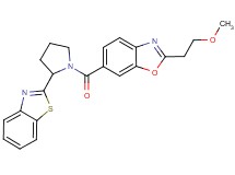 6-{[2-(1,3-benzothiazol-2-yl)-1-pyrrolidinyl]carbonyl}-2-(2-methoxyethyl)-1,3-benzoxazole