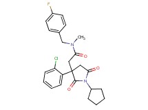 2-[3-(2-chlorophenyl)-1-cyclopentyl-2,5-dioxo-3-pyrrolidinyl]-N-(4-fluorobenzyl)-N-methylacetamide