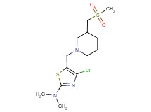 4-chloro-N,N-dimethyl-5-({3-[(methylsulfonyl)methyl]piperidin-1-yl}methyl)-1,3-thiazol-2-amine