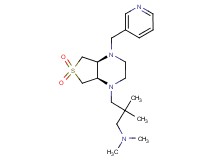 3-[(4aS*,7aR*)-6,6-dioxido-4-(3-pyridinylmethyl)hexahydrothieno[3,4-b]pyrazin-1(2H)-yl]-N,N,2,2-tetramethyl-1-propanamine