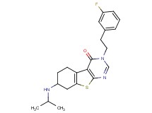 3-[2-(3-fluorophenyl)ethyl]-7-(isopropylamino)-5,6,7,8-tetrahydro[1]benzothieno[2,3-d]pyrimidin-4(3H)-one