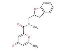 N-(2,3-dihydro-1-benzofuran-2-ylmethyl)-N,6-dimethyl-4-oxo-4H-pyran-2-carboxamide