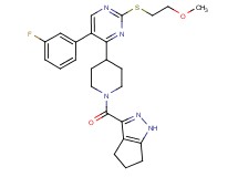 3-[(4-{5-(3-fluorophenyl)-2-[(2-methoxyethyl)thio]-4-pyrimidinyl}-1-piperidinyl)carbonyl]-1,4,5,6-tetrahydrocyclopenta[c]pyrazole