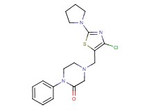 4-{[4-chloro-2-(1-pyrrolidinyl)-1,3-thiazol-5-yl]methyl}-1-phenyl-2-piperazinone
