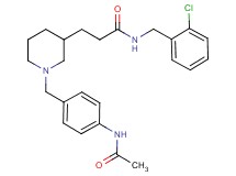 3-{1-[4-(acetylamino)benzyl]-3-piperidinyl}-N-(2-chlorobenzyl)propanamide