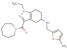 3-(1-azepanylcarbonyl)-1-ethyl-N-[(5-methyl-2-furyl)methyl]-4,5,6,7-tetrahydro-1H-indazol-5-amine