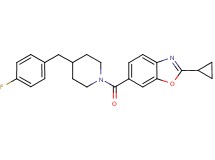 2-cyclopropyl-6-{[4-(4-fluorobenzyl)-1-piperidinyl]carbonyl}-1,3-benzoxazole