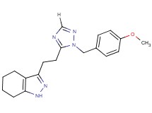 3-{2-[1-(4-methoxybenzyl)-1H-1,2,4-triazol-5-yl]ethyl}-4,5,6,7-tetrahydro-1H-indazole