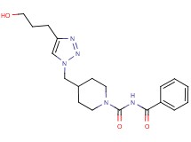N-benzoyl-4-{[4-(3-hydroxypropyl)-1H-1,2,3-triazol-1-yl]methyl}-1-piperidinecarboxamide