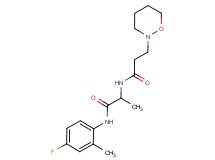 N-(4-fluoro-2-methylphenyl)-2-{[3-(1,2-oxazinan-2-yl)propanoyl]amino}propanamide
