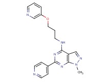 1-methyl-6-pyridin-4-yl-N-[3-(pyridin-3-yloxy)propyl]-1H-pyrazolo[3,4-d]pyrimidin-4-amine