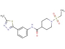 1-(ethylsulfonyl)-N-[3-(5-methyl-1,3,4-thiadiazol-2-yl)phenyl]piperidine-4-carboxamide