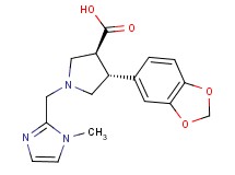 (3S*,4R*)-4-(1,3-benzodioxol-5-yl)-1-[(1-methyl-1H-imidazol-2-yl)methyl]pyrrolidine-3-carboxylic acid