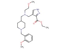 ethyl 4-{[{[1-(2-methoxybenzyl)-4-piperidinyl]methyl}(2-methoxyethyl)amino]methyl}-1H-pyrazole-3-carboxylate