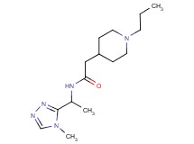 N-[1-(4-methyl-4H-1,2,4-triazol-3-yl)ethyl]-2-(1-propyl-4-piperidinyl)acetamide