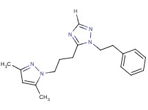 5-[3-(3,5-dimethyl-1H-pyrazol-1-yl)propyl]-1-(2-phenylethyl)-1H-1,2,4-triazole