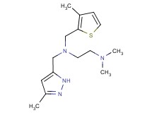 N,N-dimethyl-N'-[(3-methyl-1H-pyrazol-5-yl)methyl]-N'-[(3-methyl-2-thienyl)methyl]ethane-1,2-diamine