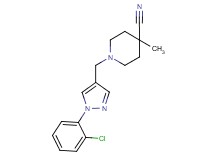 1-{[1-(2-chlorophenyl)-1H-pyrazol-4-yl]methyl}-4-methylpiperidine-4-carbonitrile