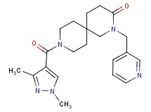 9-[(1,3-dimethyl-1H-pyrazol-4-yl)carbonyl]-2-(pyridin-3-ylmethyl)-2,9-diazaspiro[5.5]undecan-3-one