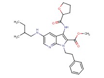 methyl 5-[(2-methylbutyl)amino]-1-(2-phenylethyl)-3-[(tetrahydro-2-furanylcarbonyl)amino]-1H-pyrrolo[2,3-b]pyridine-2-carboxylate