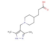 3-{1-[(3,5-dimethyl-1H-pyrazol-4-yl)methyl]piperidin-4-yl}propanoic acid