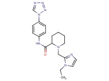 1-[(1-ethyl-1H-imidazol-2-yl)methyl]-N-[4-(1H-tetrazol-1-yl)phenyl]-2-piperidinecarboxamide
