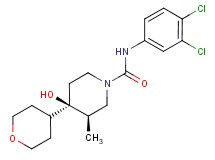 (3R*,4R*)-N-(3,4-dichlorophenyl)-4-hydroxy-3-methyl-4-(tetrahydro-2H-pyran-4-yl)piperidine-1-carboxamide