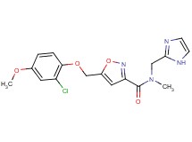 5-[(2-chloro-4-methoxyphenoxy)methyl]-N-(1H-imidazol-2-ylmethyl)-N-methylisoxazole-3-carboxamide