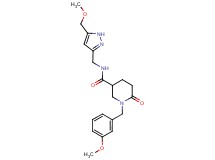 1-(3-methoxybenzyl)-N-{[5-(methoxymethyl)-1H-pyrazol-3-yl]methyl}-6-oxo-3-piperidinecarboxamide