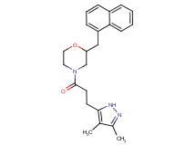 4-[3-(3,4-dimethyl-1H-pyrazol-5-yl)propanoyl]-2-(1-naphthylmethyl)morpholine