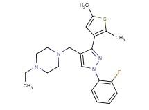 1-{[3-(2,5-dimethyl-3-thienyl)-1-(2-fluorophenyl)-1H-pyrazol-4-yl]methyl}-4-ethylpiperazine