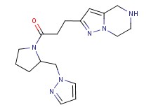 2-{3-oxo-3-[2-(1H-pyrazol-1-ylmethyl)-1-pyrrolidinyl]propyl}-4,5,6,7-tetrahydropyrazolo[1,5-a]pyrazine hydrochloride