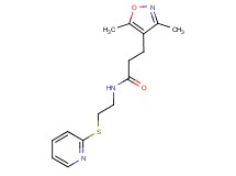3-(3,5-dimethylisoxazol-4-yl)-N-[2-(pyridin-2-ylthio)ethyl]propanamide