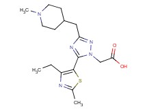 {5-(4-ethyl-2-methyl-1,3-thiazol-5-yl)-3-[(1-methylpiperidin-4-yl)methyl]-1H-1,2,4-triazol-1-yl}acetic acid