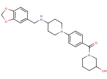 1-(4-{4-[(1,3-benzodioxol-5-ylmethyl)amino]-1-piperidinyl}benzoyl)-3-piperidinol