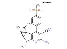 (4bS,5aR,6R)-2-amino-4b-isopropyl-6-methyl-4-[4-(methylsulfonyl)phenyl]-4b,5,5a,6-tetrahydrocyclopropa[3,4]cyclopenta[1,2-b]pyridine-3-carbonitrile
