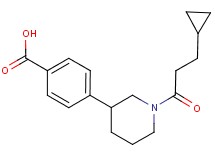 4-[1-(3-cyclopropylpropanoyl)piperidin-3-yl]benzoic acid