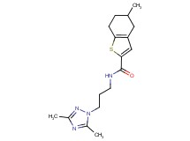 N-[3-(3,5-dimethyl-1H-1,2,4-triazol-1-yl)propyl]-5-methyl-4,5,6,7-tetrahydro-1-benzothiophene-2-carboxamide