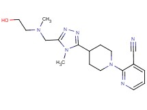 2-[4-(5-{[(2-hydroxyethyl)(methyl)amino]methyl}-4-methyl-4H-1,2,4-triazol-3-yl)piperidin-1-yl]nicotinonitrile