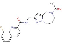 N-[(5-acetyl-5,6,7,8-tetrahydro-4H-pyrazolo[1,5-a][1,4]diazepin-2-yl)methyl]-8-fluoroquinoline-2-carboxamide
