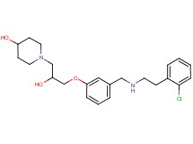 1-{3-[3-({[2-(2-chlorophenyl)ethyl]amino}methyl)phenoxy]-2-hydroxypropyl}-4-piperidinol