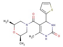 5-{[(2R*,6S*)-2,6-dimethylmorpholin-4-yl]carbonyl}-6-methyl-4-(2-thienyl)-3,4-dihydropyrimidin-2(1H)-one