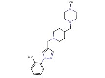1-methyl-4-[(1-{[1-(2-methylphenyl)-1H-pyrazol-4-yl]methyl}piperidin-4-yl)methyl]piperazine