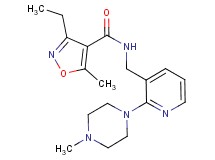 3-ethyl-5-methyl-N-{[2-(4-methyl-1-piperazinyl)-3-pyridinyl]methyl}-4-isoxazolecarboxamide