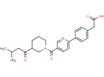 [4-(5-{[3-(3-methylbutanoyl)piperidin-1-yl]carbonyl}pyridin-2-yl)phenyl]acetic acid